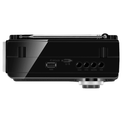 Sven Speaker SVEN SRP-155, black (3W, Bluetooth, FM/AM/SW, USB, microSD, flashlight, battery)