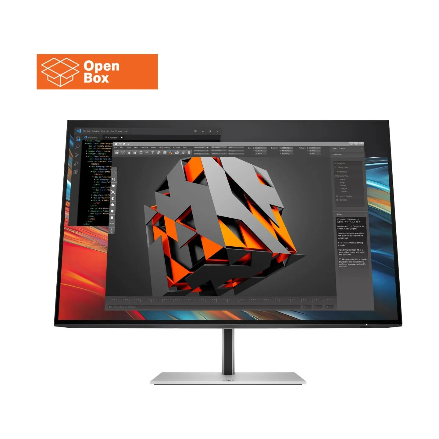 HP 724pn Series 7 Pro WUXGA Monitor - OPENBOX - 24" 1920x1200 WUXGA 350-nit 100Hz AG, IPS, HDMI/DisplayPort Daisy-Chain, 4x USB-