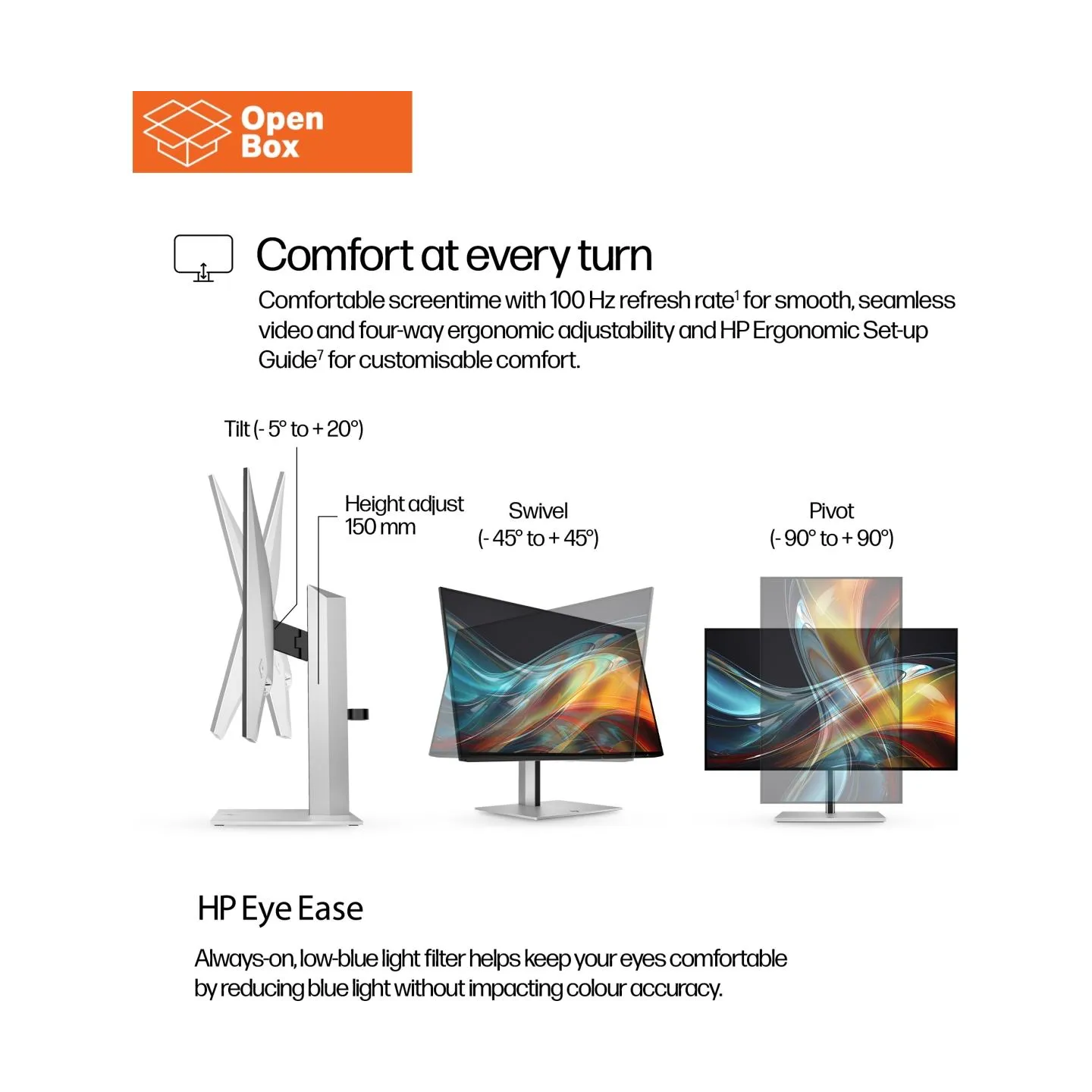 HP 724pn Series 7 Pro WUXGA Monitor - OPENBOX - 24" 1920x1200 WUXGA 350-nit 100Hz AG, IPS, HDMI/DisplayPort Daisy-Chain, 4x USB-