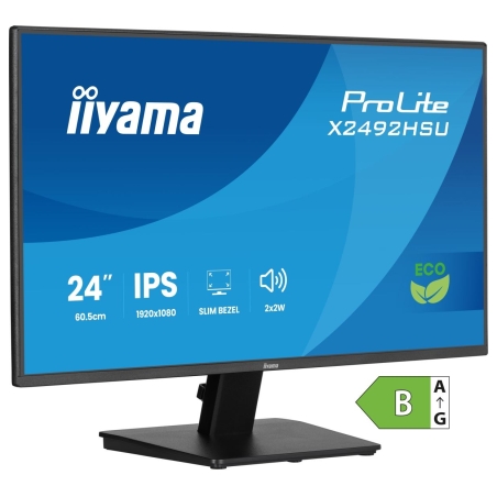 Iiyama 24” IPS Full HD panel with 4-side slim bezel  / X2492HSU-B1