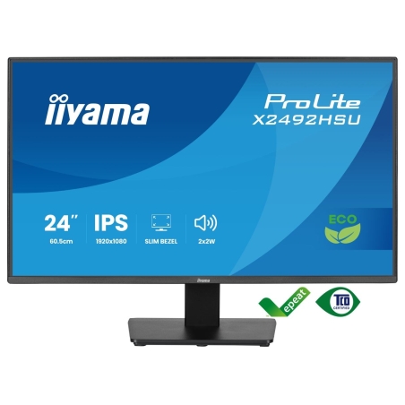Iiyama 24” IPS Full HD panel with 4-side slim bezel  / X2492HSU-B1