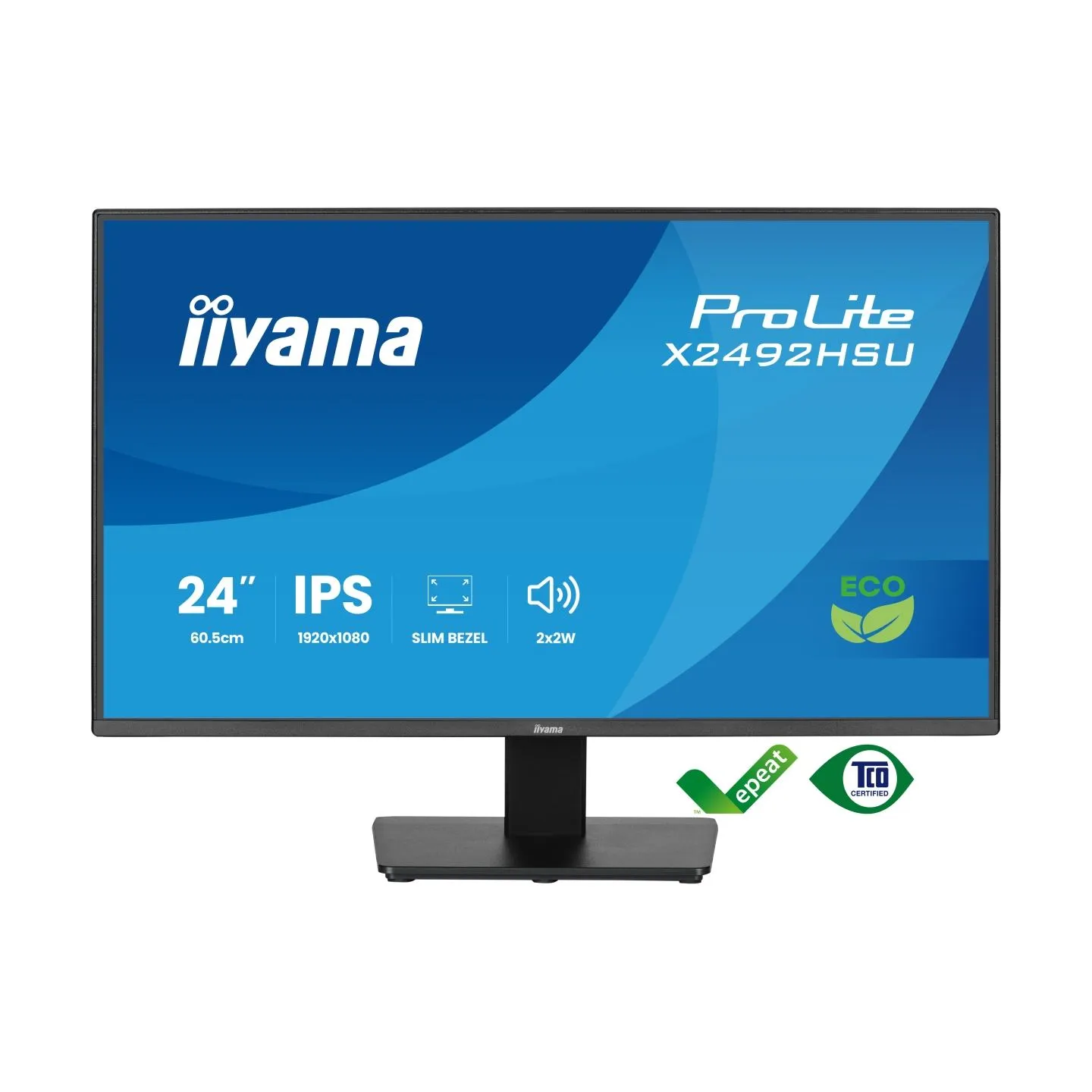 Iiyama 24” IPS Full HD panel with 4-side slim bezel  / X2492HSU-B1