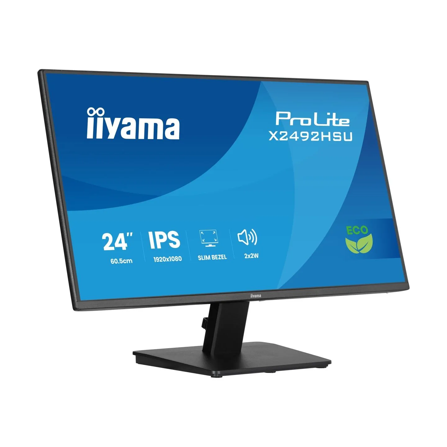 Iiyama 24” IPS Full HD panel with 4-side slim bezel  / X2492HSU-B1