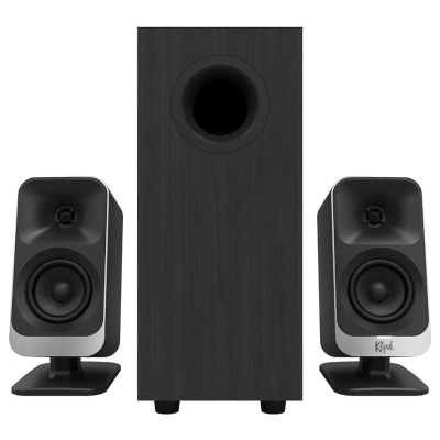 Klipsch ProMedia Lumina 2.1 Gaming Audio System with Subwoofer and LED Lighting Effects Built-in, Black