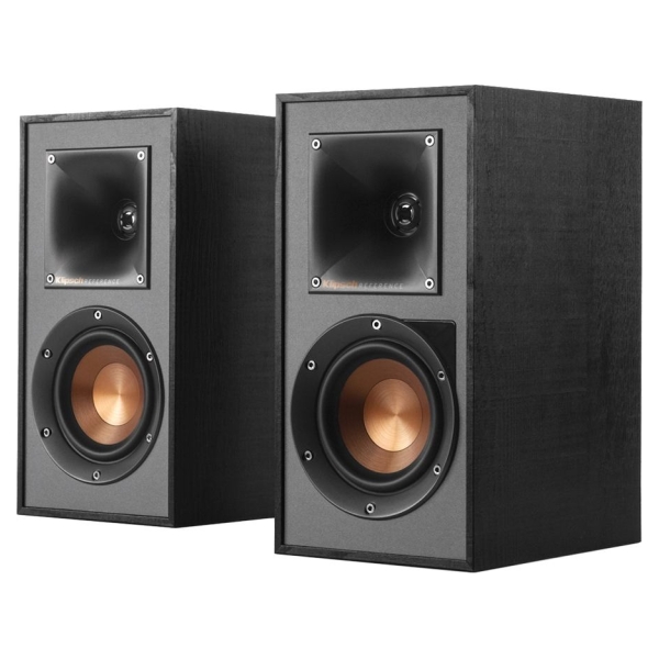 Klipsch Reference R-41PM Powered Bookshelf Speakers, Black, Pair