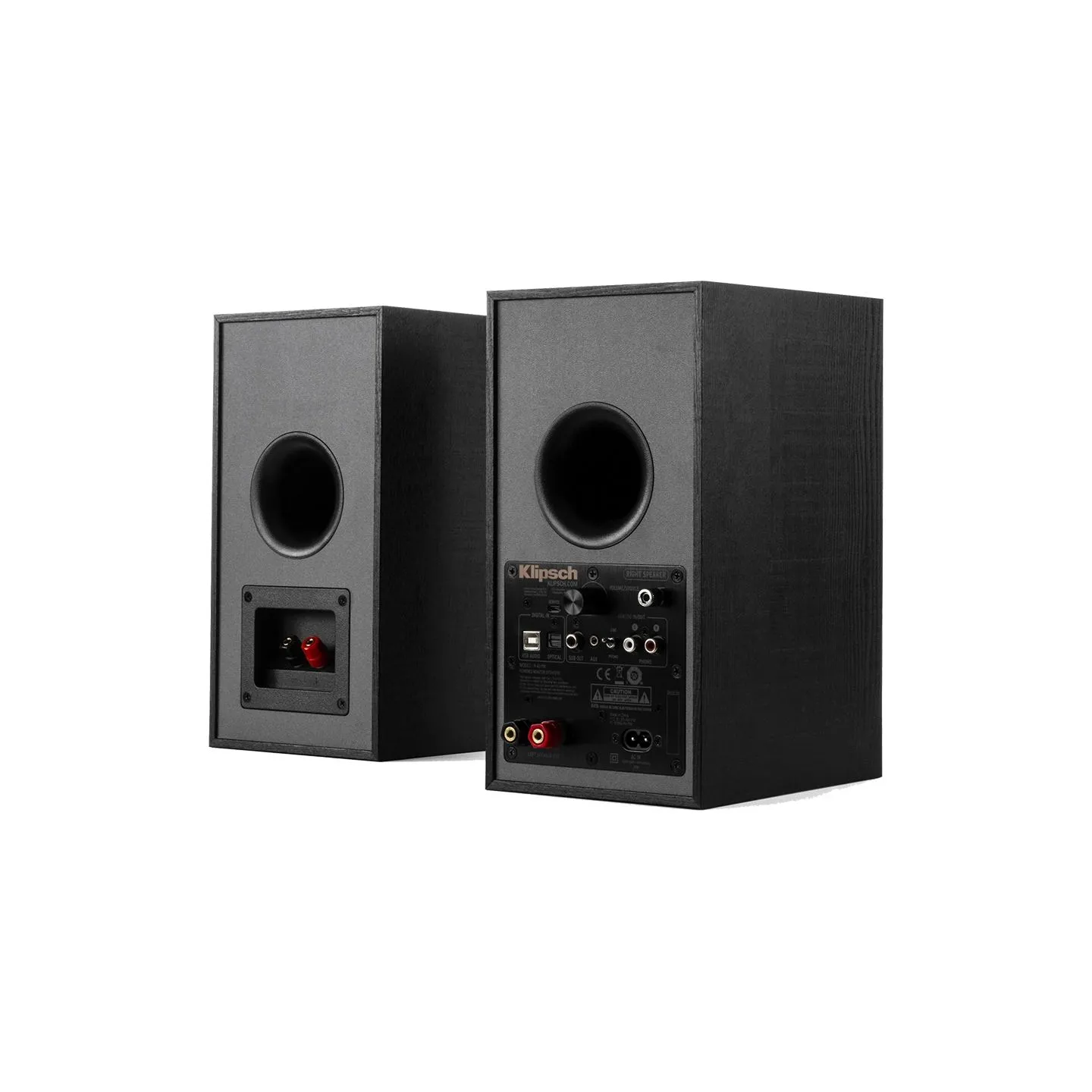 Klipsch Reference R-41PM Powered Bookshelf Speakers, Black, Pair