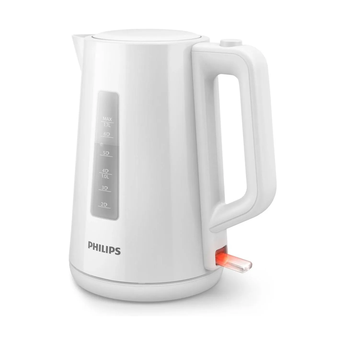 Philips Kettle HD9318/00 2200W 1.7l Orbit plastic kettle, spring lid, pilot light, white / HD9318/00