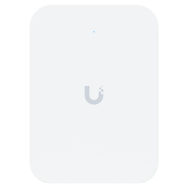 Ubiquiti UniFin U70IW Wall mounted WiFi 7 AP with 4 spatial streams and an integreated 2.5GbE PoE switch desined for hospitality