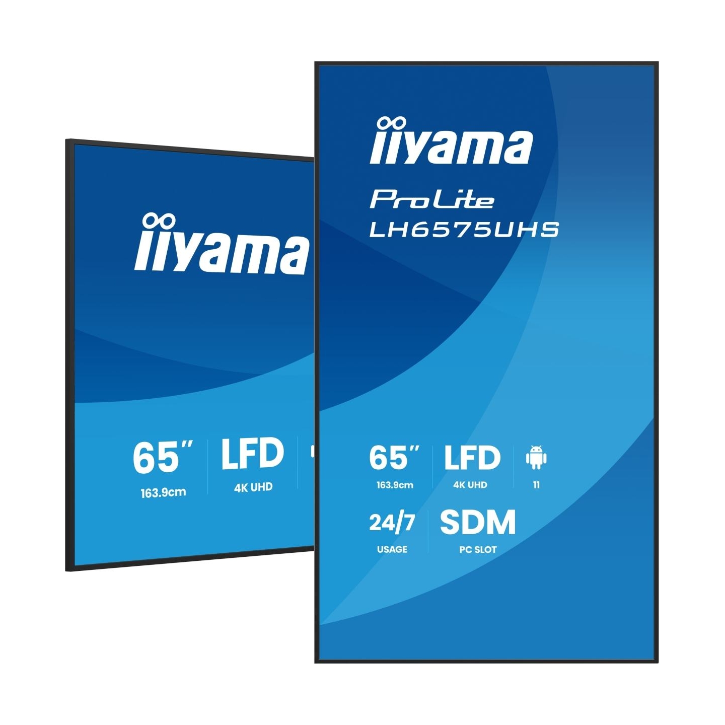 Iiyama LH6575UHS-B2AG 65" 4K UHD Professional Digital Signage 24/7 display featuring Android OS, FailOver and Intel® SDM slot / 