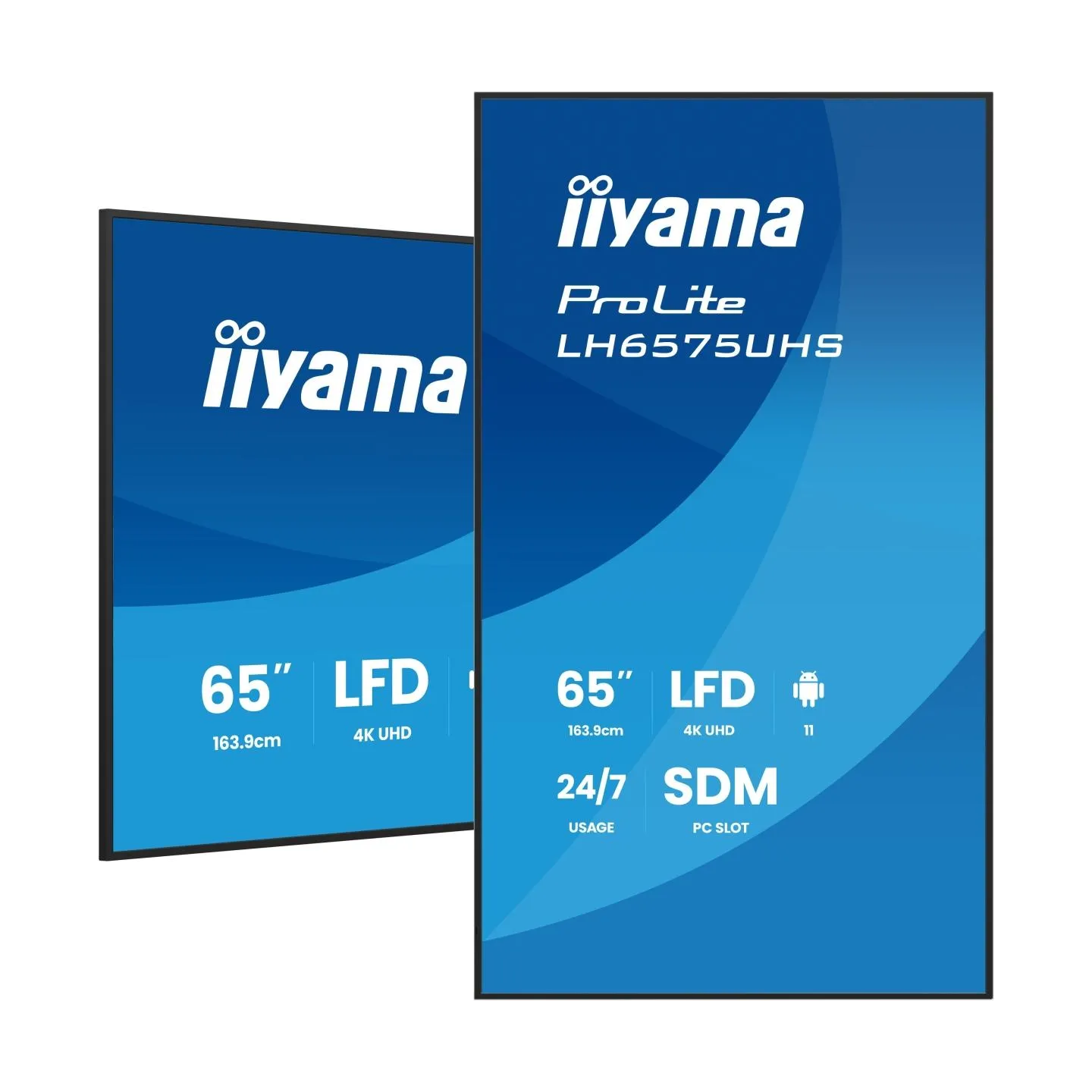 Iiyama LH6575UHS-B2AG 65" 4K UHD Professional Digital Signage 24/7 display featuring Android OS, FailOver and Intel® SDM slot / 