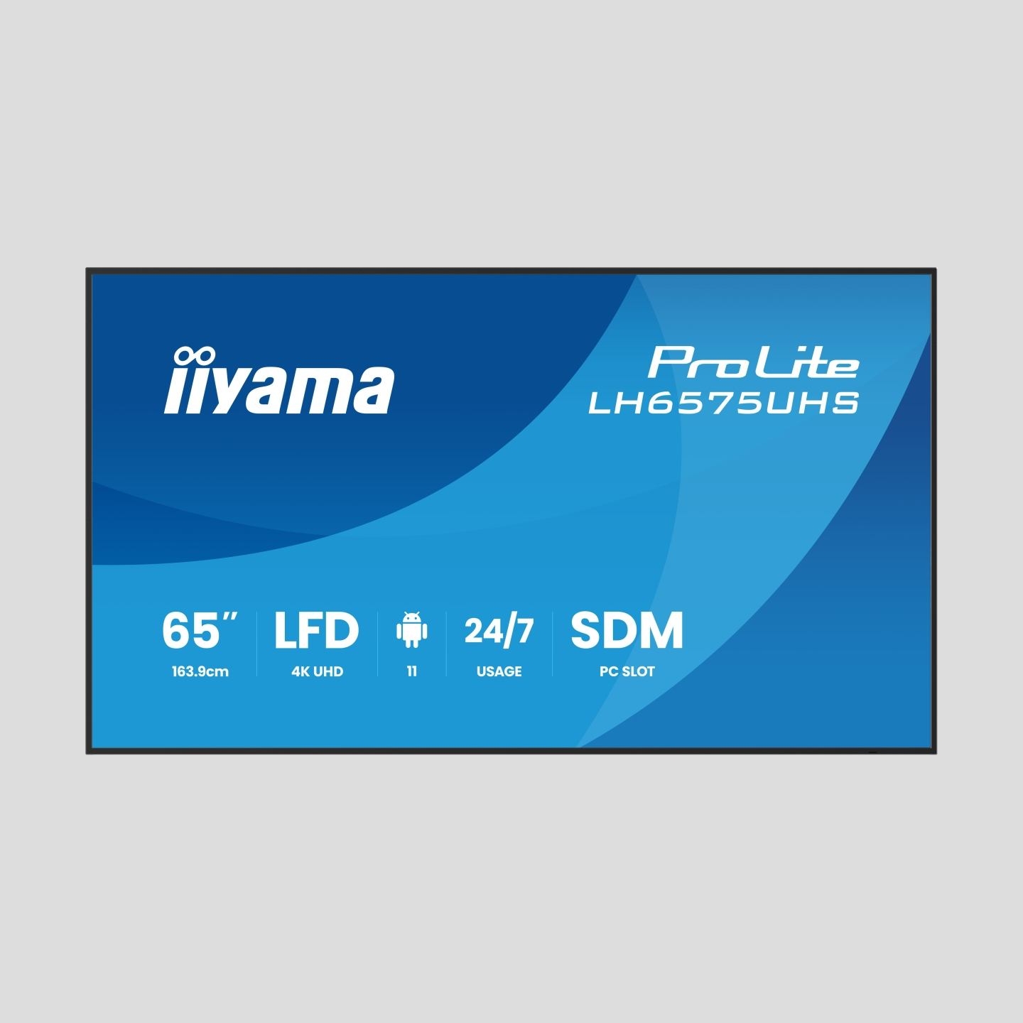 Iiyama LH6575UHS-B2AG 65" 4K UHD Professional Digital Signage 24/7 display featuring Android OS, FailOver and Intel® SDM slot / 