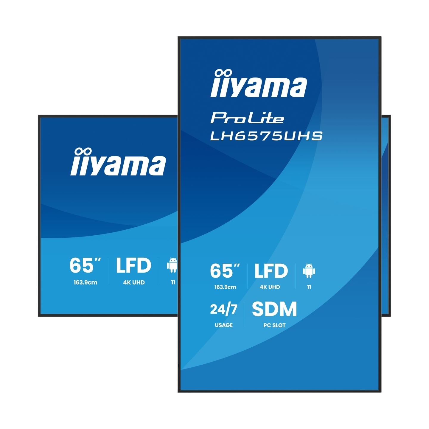 Iiyama LH6575UHS-B2AG 65" 4K UHD Professional Digital Signage 24/7 display featuring Android OS, FailOver and Intel® SDM slot / 
