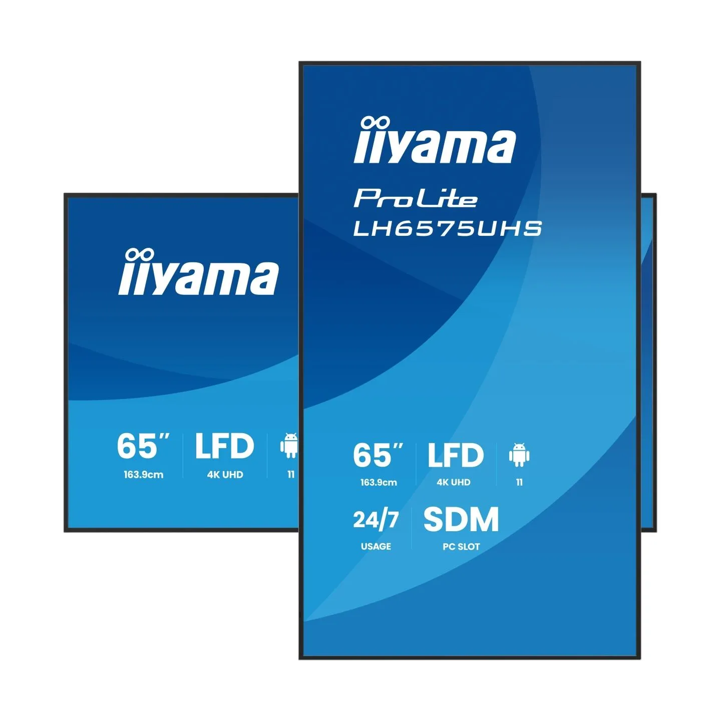Iiyama LH6575UHS-B2AG 65" 4K UHD Professional Digital Signage 24/7 display featuring Android OS, FailOver and Intel® SDM slot / 