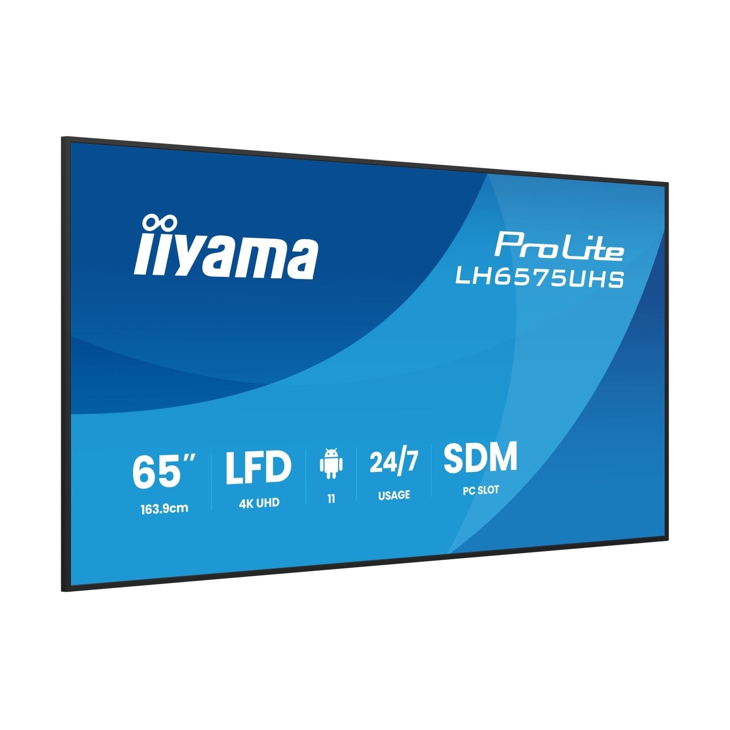 Iiyama LH6575UHS-B2AG 65" 4K UHD Professional Digital Signage 24/7 display featuring Android OS, FailOver and Intel® SDM slot / 
