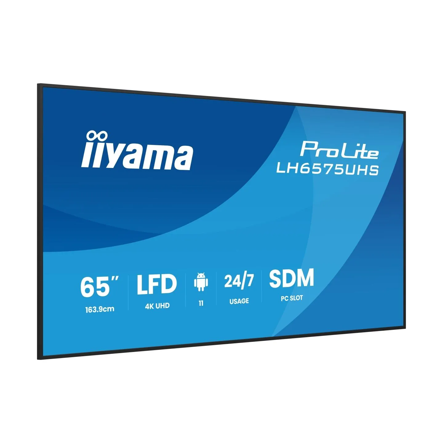 Iiyama LH6575UHS-B2AG 65" 4K UHD Professional Digital Signage 24/7 display featuring Android OS, FailOver and Intel® SDM slot / 