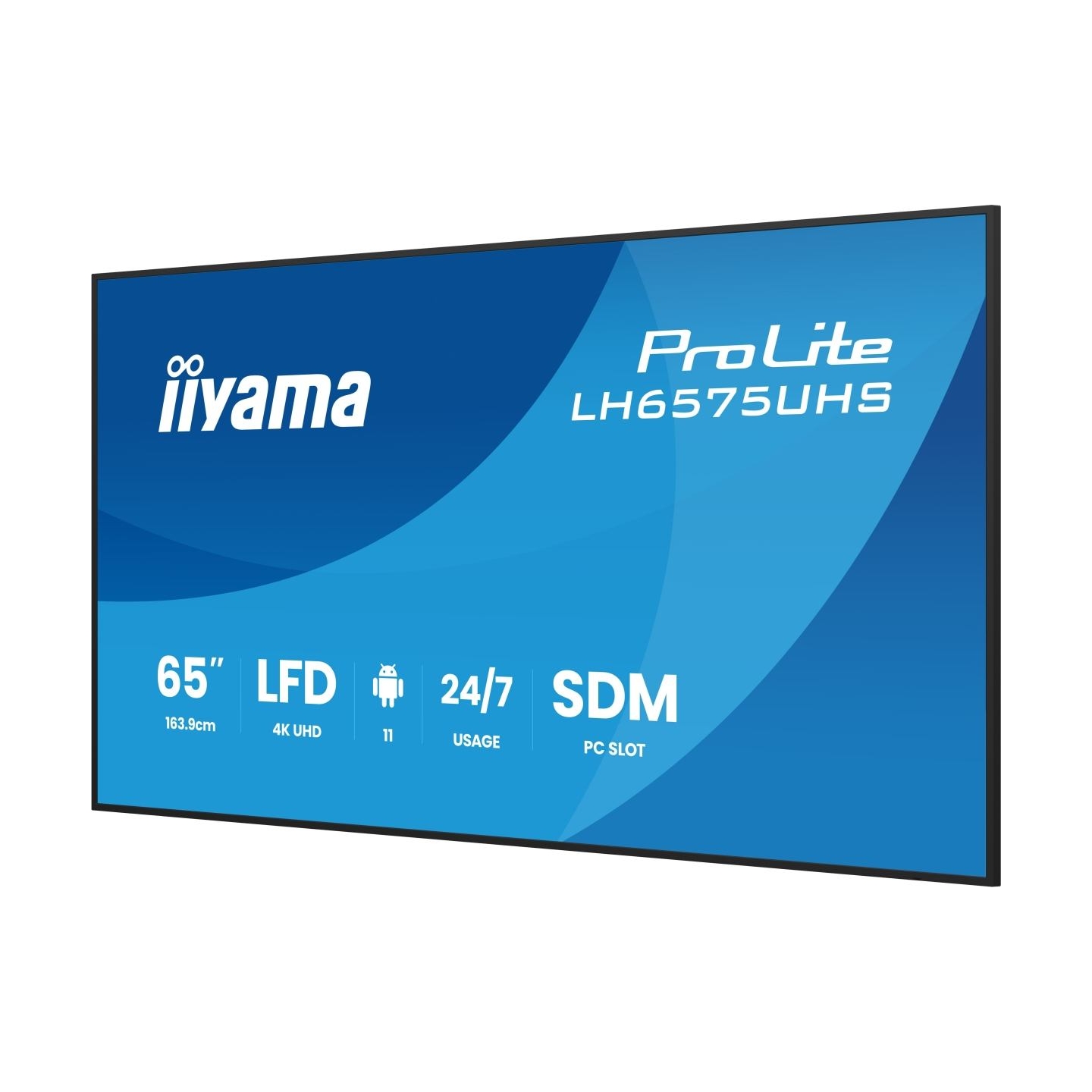 Iiyama LH6575UHS-B2AG 65" 4K UHD Professional Digital Signage 24/7 display featuring Android OS, FailOver and Intel® SDM slot / 