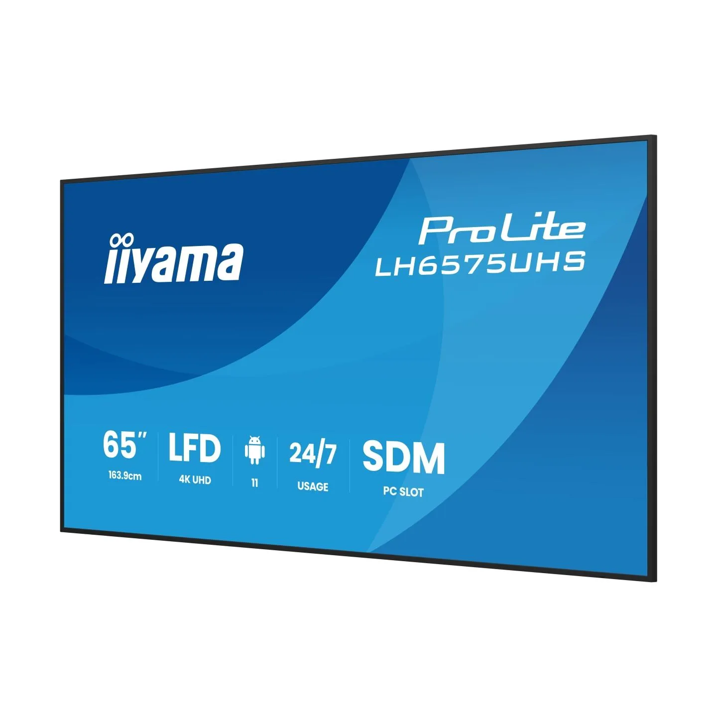 Iiyama LH6575UHS-B2AG 65" 4K UHD Professional Digital Signage 24/7 display featuring Android OS, FailOver and Intel® SDM slot / 