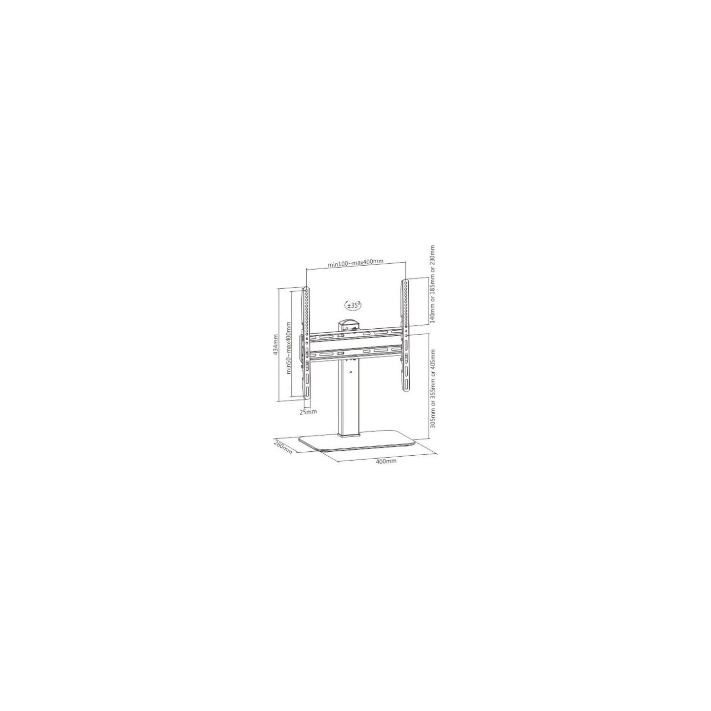 Techly Universal Desktop Stand 32-55in