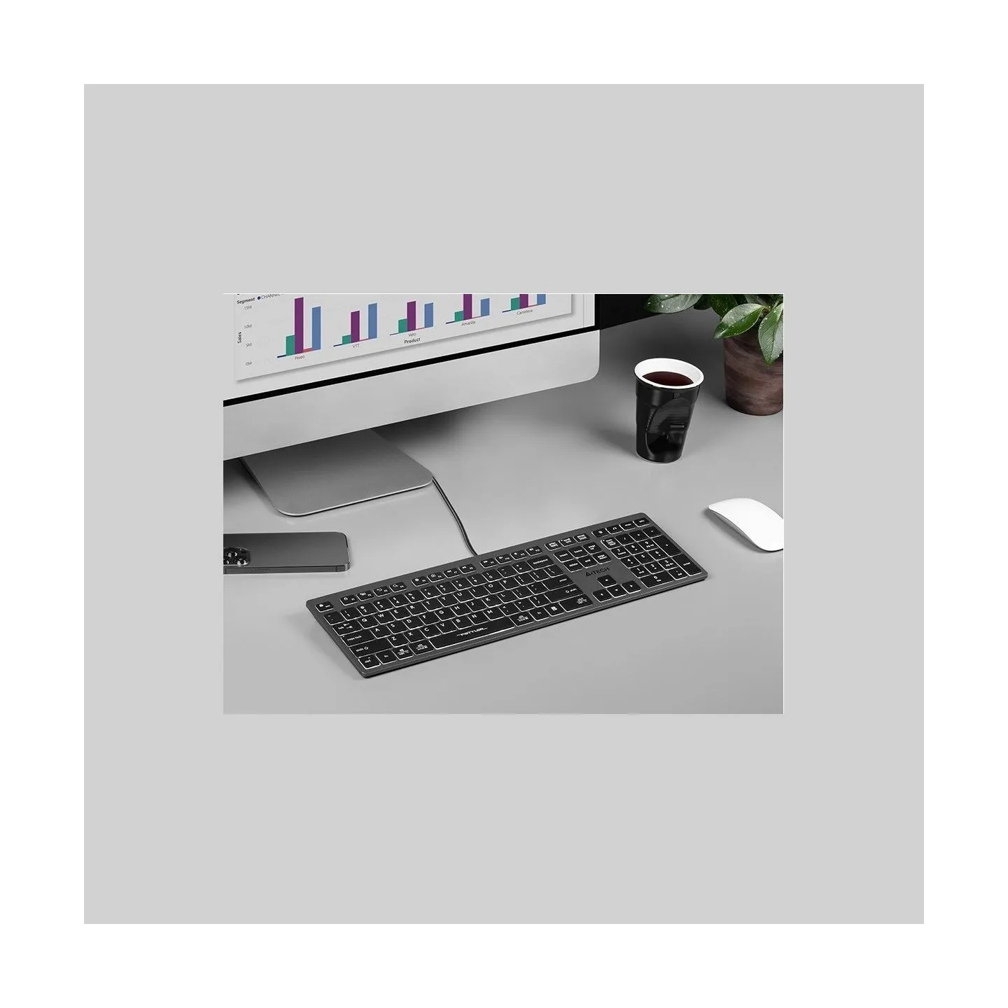 A4Tech FSTYLER FX60H White Backlit wired