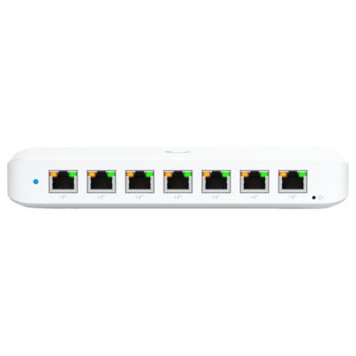 Ubiquiti USW-Ultra-210W-EU compact, Layer 2, 8-port GbE PoE switch with versatile mounting options, 7x GbE PoE+ output ports, Gb
