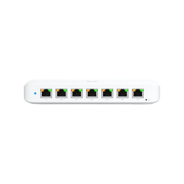 Ubiquiti USW-Ultra-210W-EU compact, Layer 2, 8-port GbE PoE switch with versatile mounting options, 7x GbE PoE+ output ports, Gb