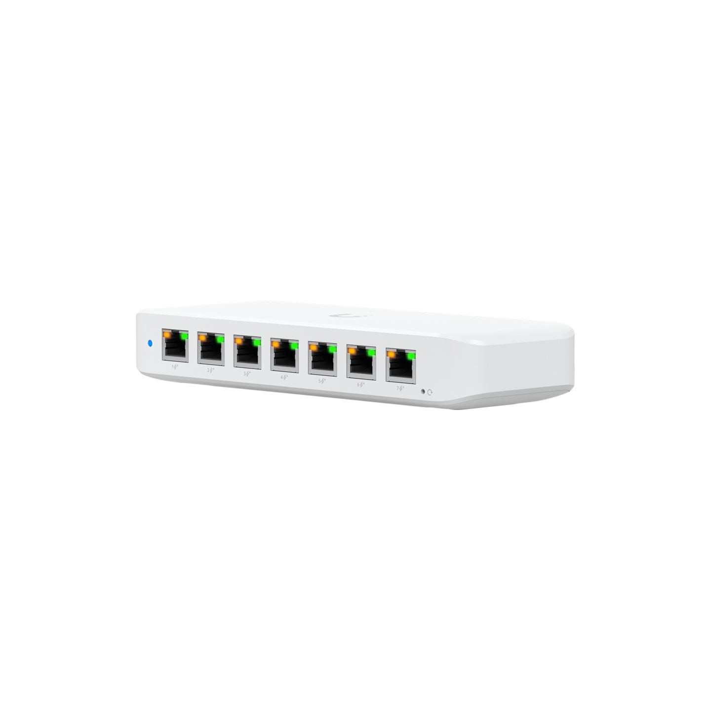 Ubiquiti USW-Ultra-210W-EU compact, Layer 2, 8-port GbE PoE switch with versatile mounting options, 7x GbE PoE+ output ports, Gb
