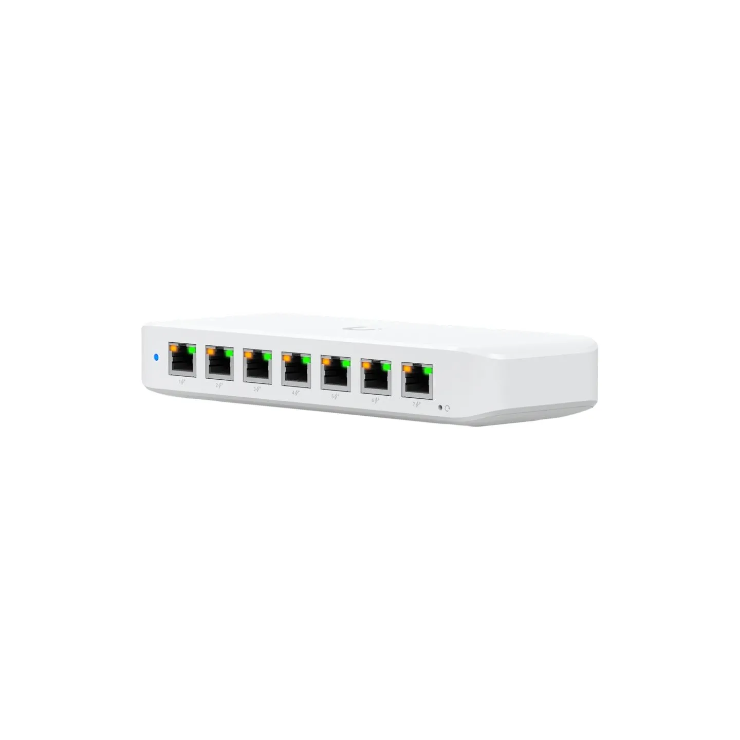 Ubiquiti USW-Ultra-210W-EU compact, Layer 2, 8-port GbE PoE switch with versatile mounting options, 7x GbE PoE+ output ports, Gb