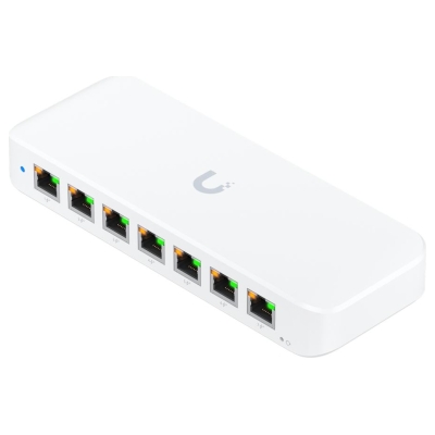 Ubiquiti USW-Ultra-210W-EU compact, Layer 2, 8-port GbE PoE switch with versatile mounting options, 7x GbE PoE+ output ports, Gb