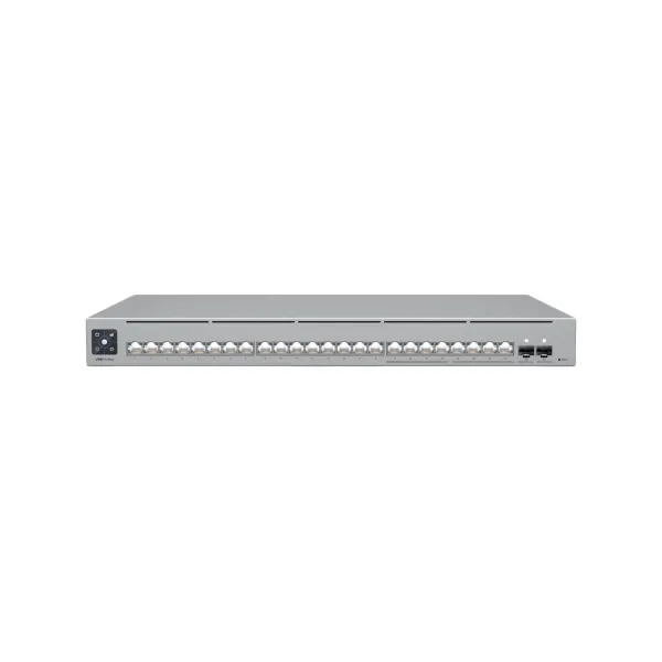 Ubiquiti 24-port, Layer 3 Etherlighting switch with 2.5 GbE, 8x 2.5 GbE RJ45 ports, 16x GbE RJ45 ports, 2x 10G SFP+ ports