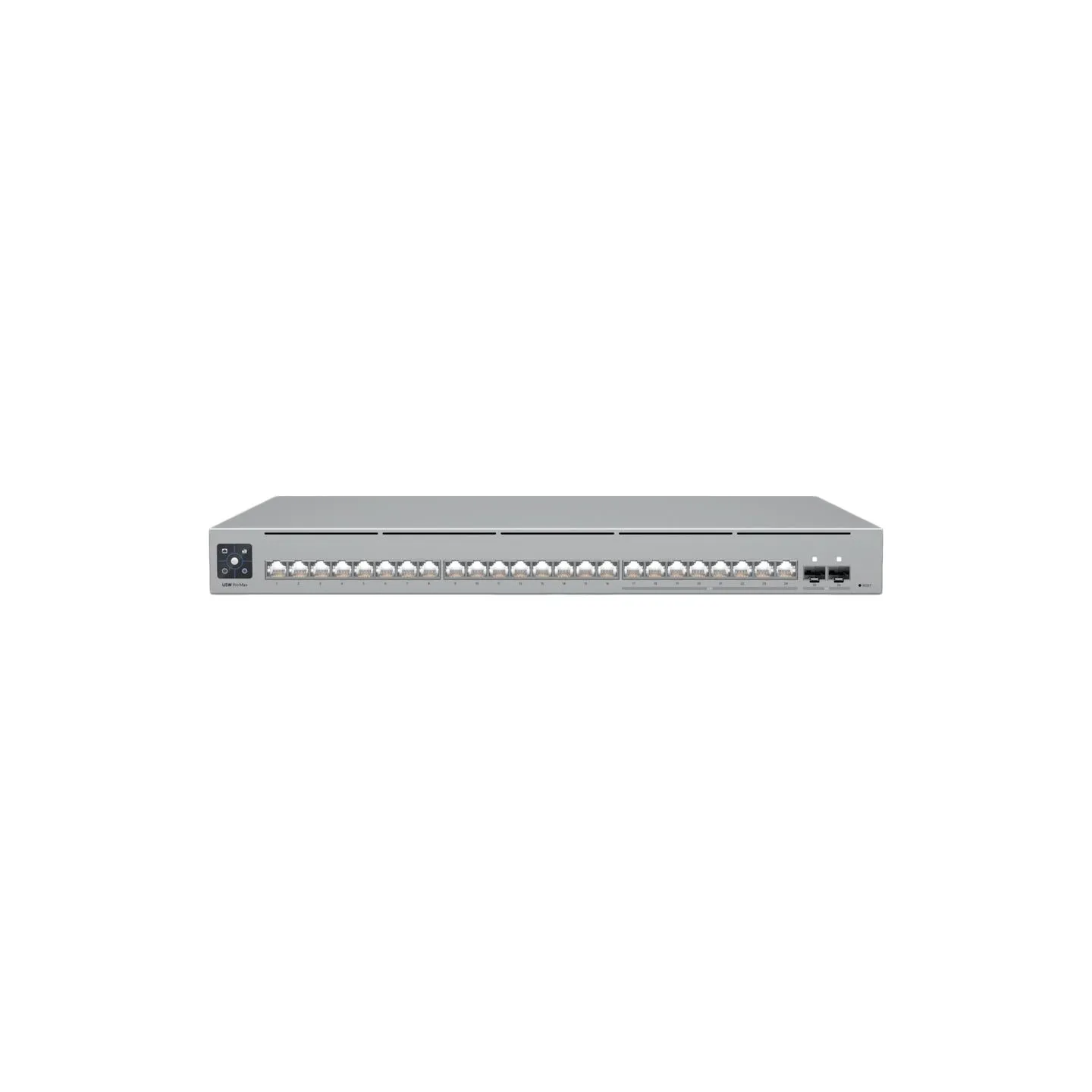 Ubiquiti 24-port, Layer 3 Etherlighting switch with 2.5 GbE, 8x 2.5 GbE RJ45 ports, 16x GbE RJ45 ports, 2x 10G SFP+ ports