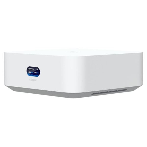 Ubiquiti UniFi Express 7 UX7 Mesh-scalable, super-compact 10G Cloud Gateway with integrated WiFi 7, 10 GbE RJ45 WAN port, 2.5 Gb