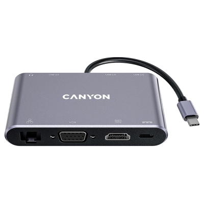 Canyon hub DS-14 8in1 4k USB-C Dark Grey