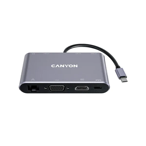 Canyon hub DS-14 8in1 4k USB-C Dark Grey