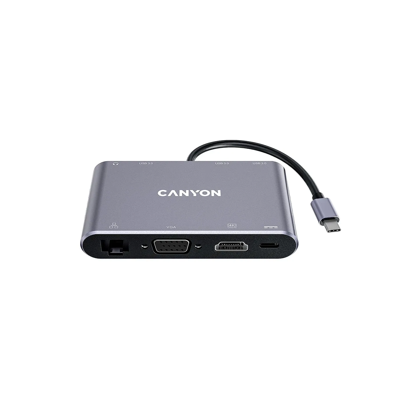 Canyon hub DS-14 8in1 4k USB-C Dark Grey