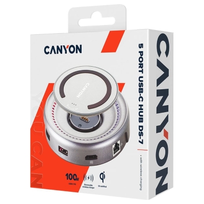 Canyon hub DS-7 7in1 USB-C Wireless Space Grey