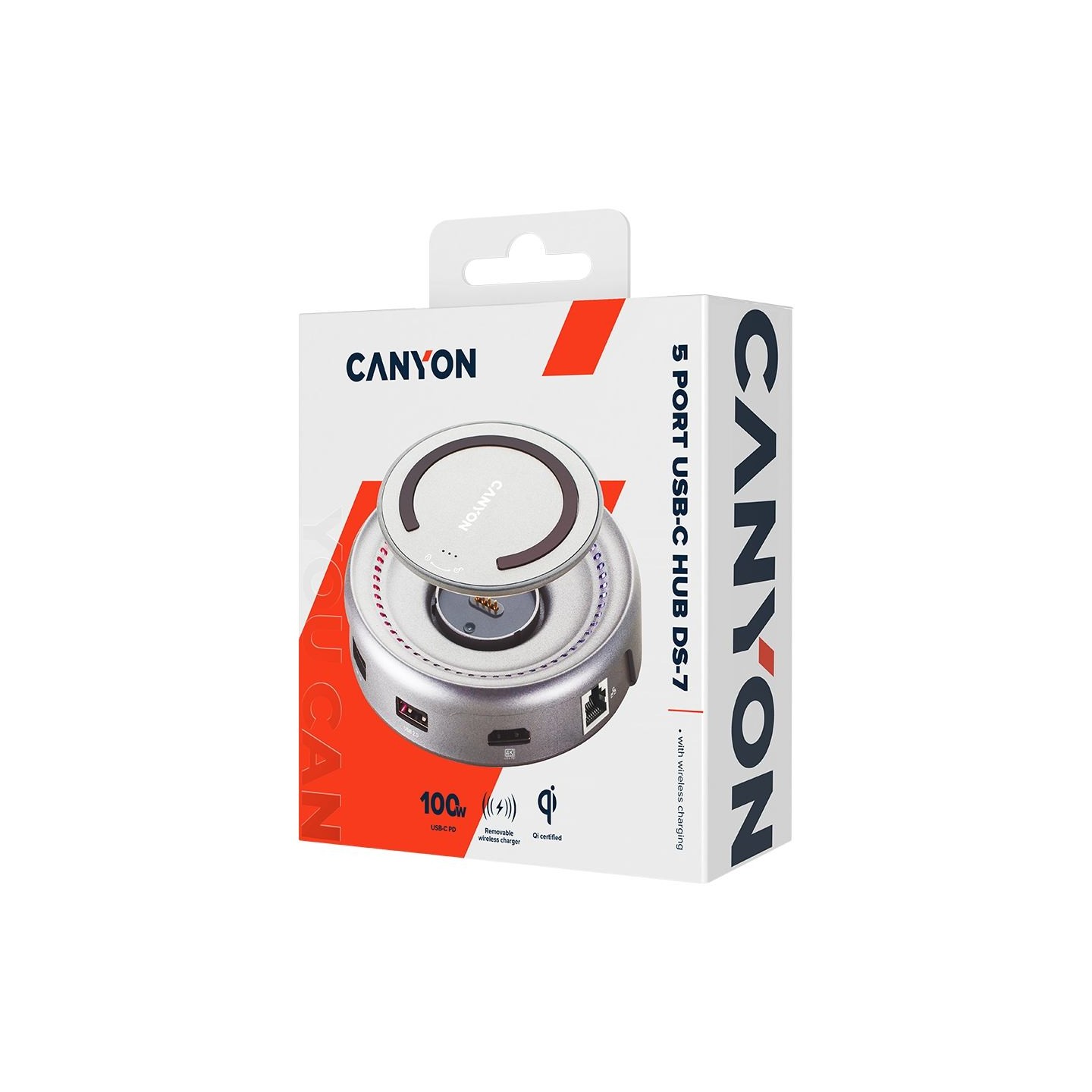 Canyon hub DS-7 7in1 USB-C Wireless Space Grey