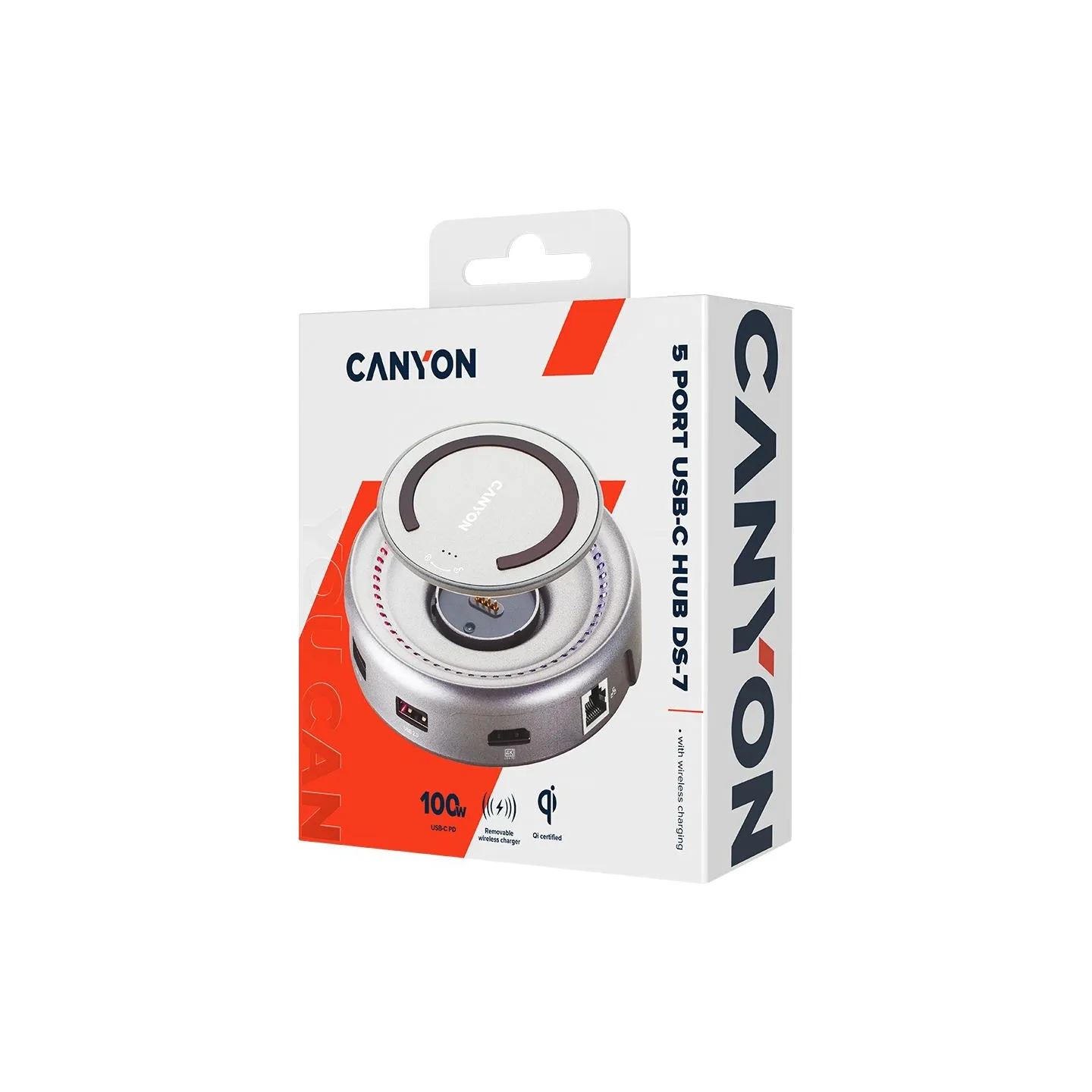 Canyon hub DS-7 7in1 USB-C Wireless Space Grey