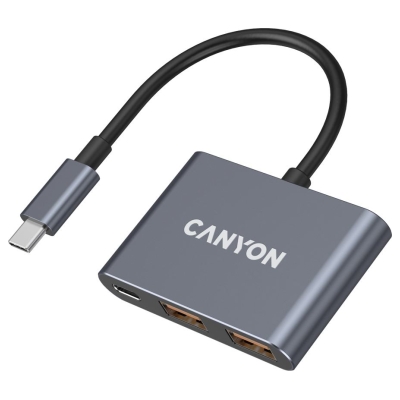 Canyon hub DS-3 3in1 USB-C Dark Grey
