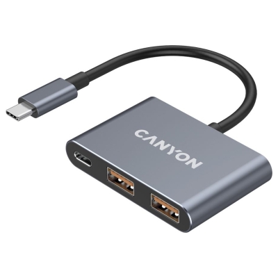 Canyon hub DS-3 3in1 USB-C Dark Grey