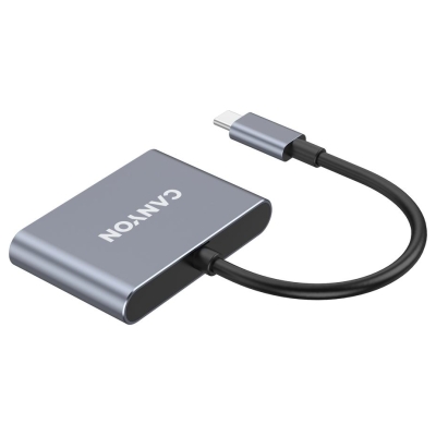 Canyon hub DS-3 3in1 USB-C Dark Grey