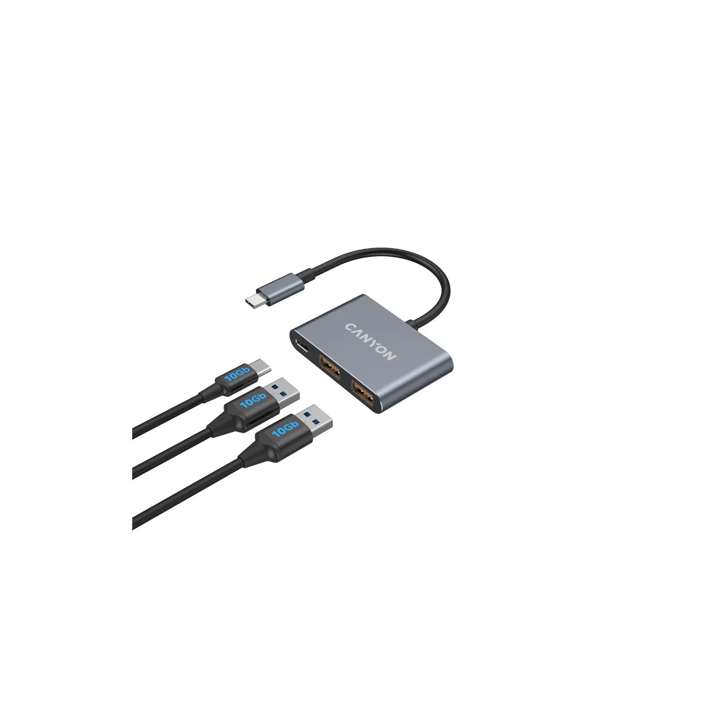 Canyon hub DS-3 3in1 USB-C Dark Grey