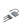 Canyon hub DS-3 3in1 USB-C Dark Grey