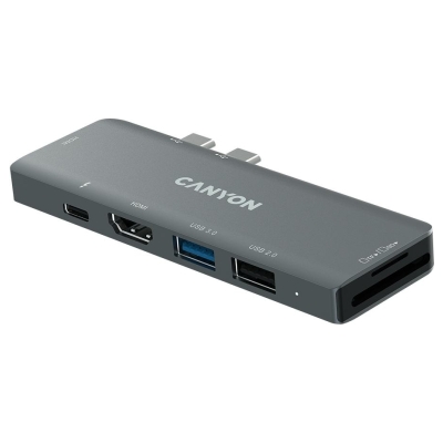 Canyon hub DS-5 7in1 Thunderbolt 3 Space Grey