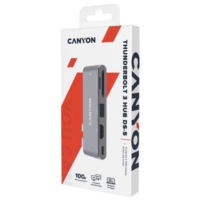 Canyon hub DS-5 7in1 Thunderbolt 3 Space Grey