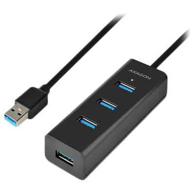 Axagon HUE-S2BL 4x USB3.0 Charging Hub 1.2m Cable, MicroUSB Charging