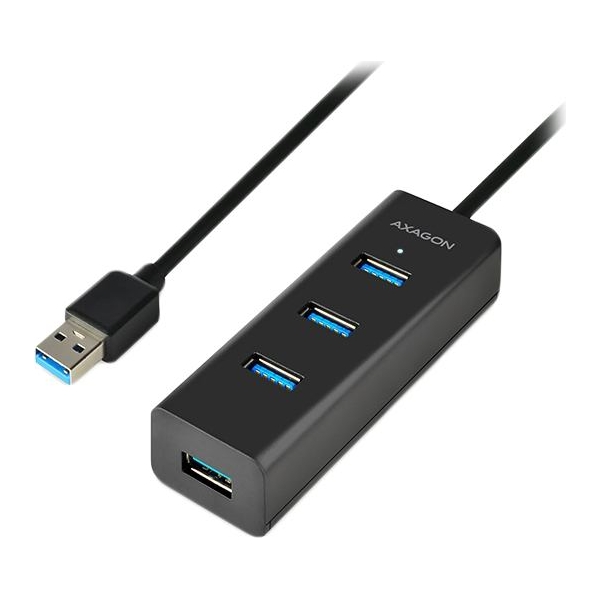 Axagon HUE-S2BL 4x USB3.0 Charging Hub 1.2m Cable, MicroUSB Charging