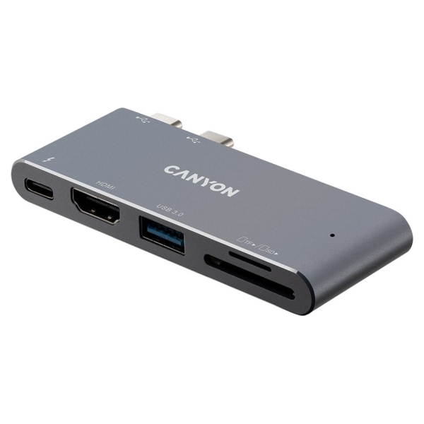 Canyon hub DS-5 5in1 Thunderbolt 3 4k Space Grey