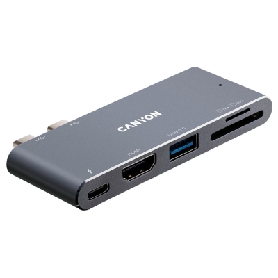Canyon hub DS-5 5in1 Thunderbolt 3 4k Space Grey