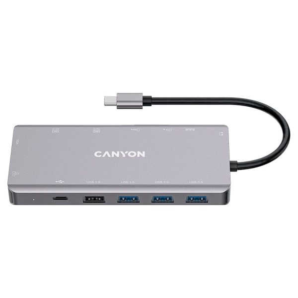 Canyon hub DS-12 13in1 4k USB-C Dark Grey
