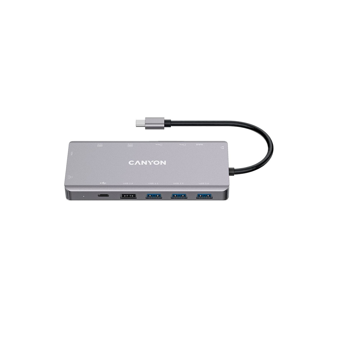 Canyon hub DS-12 13in1 4k USB-C Dark Grey